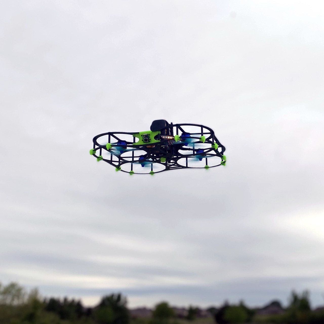 DroneBlocks DEXI 5 in flight
