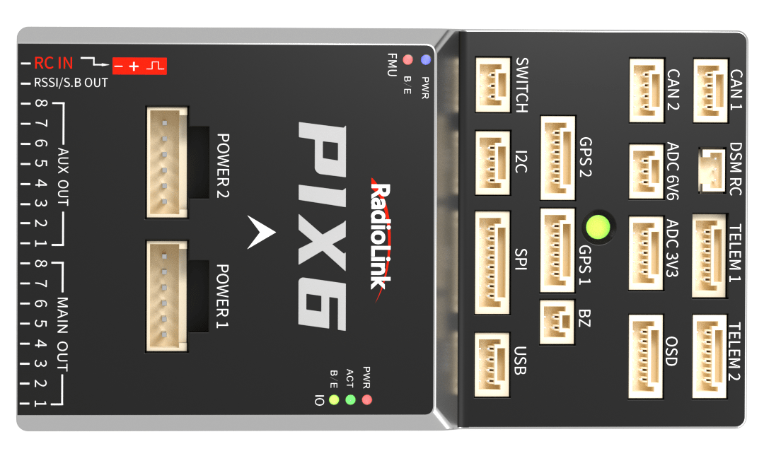 Pix6 top view